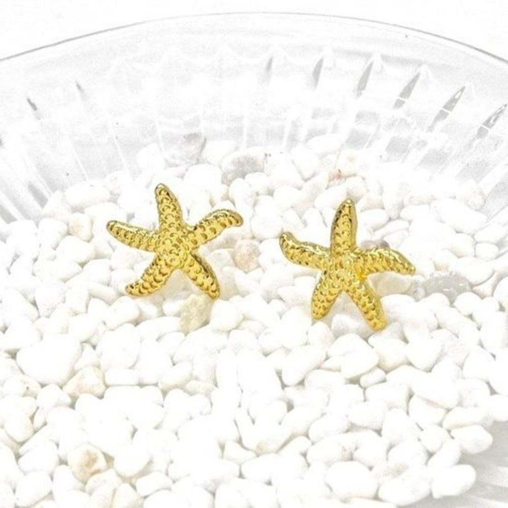 Yellow Gold Starfish Studs